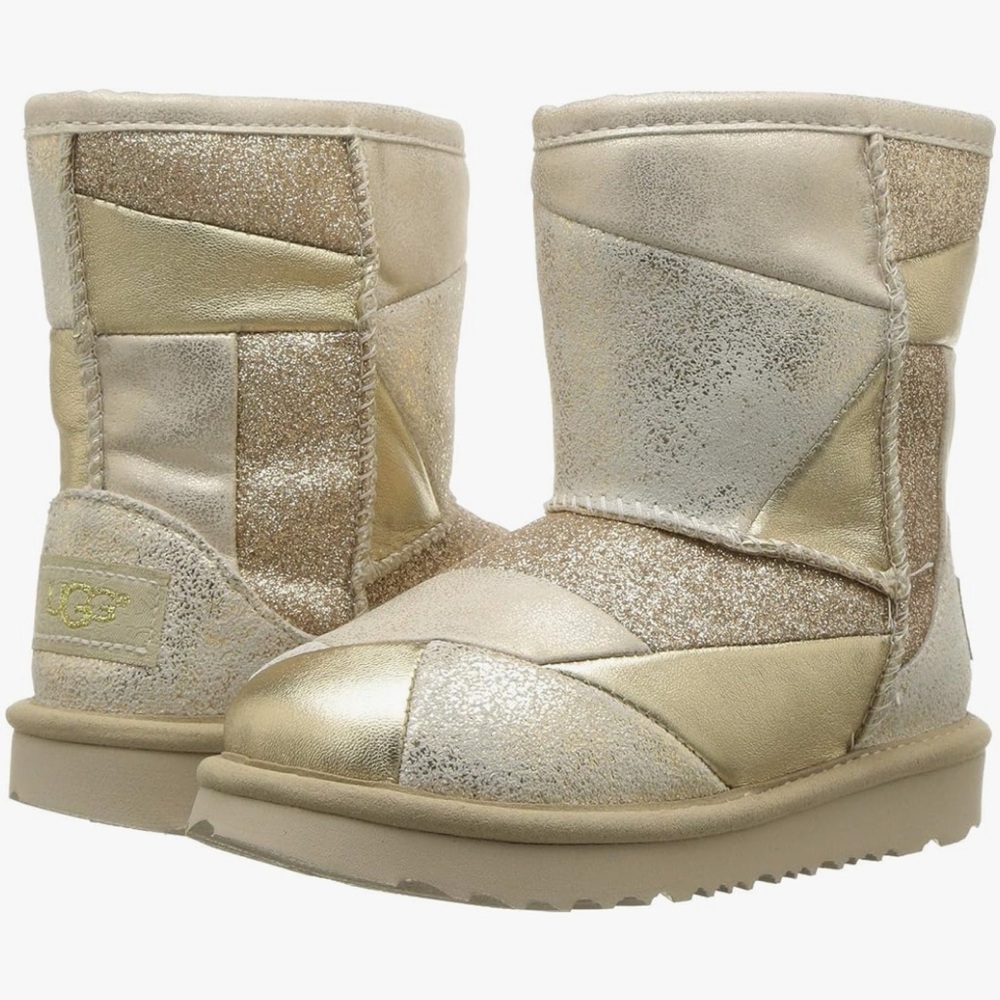 UGG‎ Kids Classic II Short Patchwork Boots Sz 6